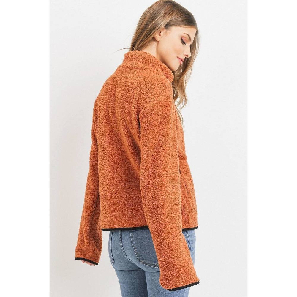 Long Sleeve Half Zipper Pullover Loopie Terry - Picture 4 of 8